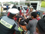 PJR Riau Gerak Cepat Tangani Laka Lantas Ganda di Tol Permai, Satu Korban Meninggal Dunia.