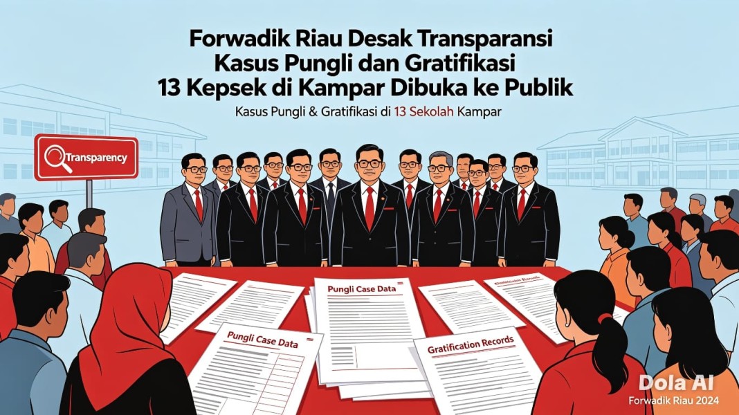 Forwadik Riau Desak Transparansi Kasus Pungli dan Gratifikasi 13 Kepsek di Kampar Dibuka ke Publik