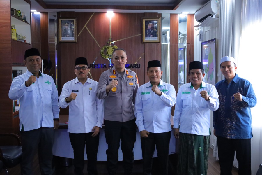 Sinergi PCNU Kota Pekanbaru bersama Polresta Pekanbaru.
