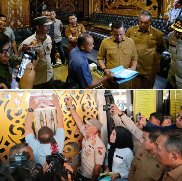 Pemerintah Kota (Pemko) Pekanbaru, akhirnya melakukan penyegelan terhadap Tempat Hiburan Malam (THM) Paragon di Jalan Sultan Syarif Kasim.